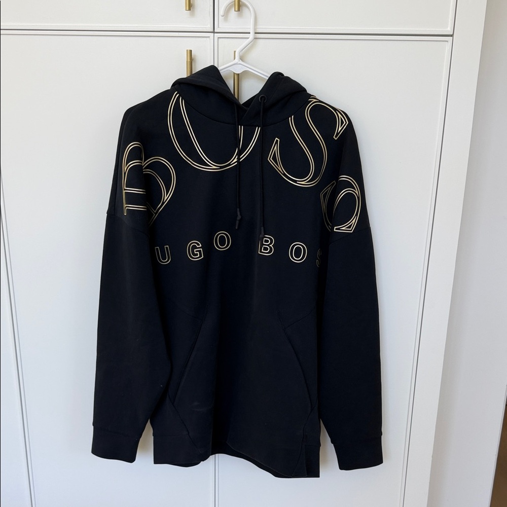 Hugo Boss Black and Gold Logo Hoodie